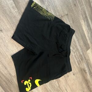 Nike Black and Yellow Men's Athletic Shorts